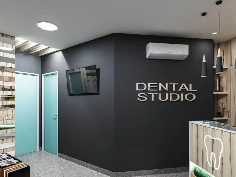Healthcare interior with clean finished walls