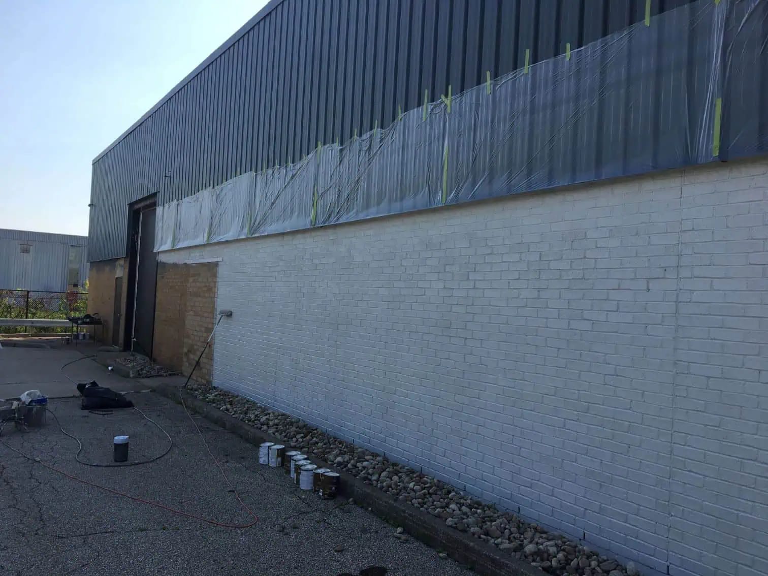 Coated metal roof or siding on a commercial building