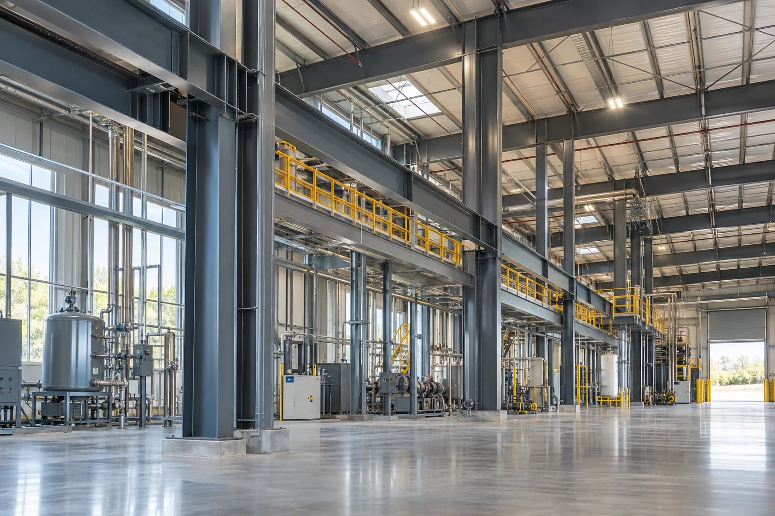 Structural Steel Painting commercial exterior