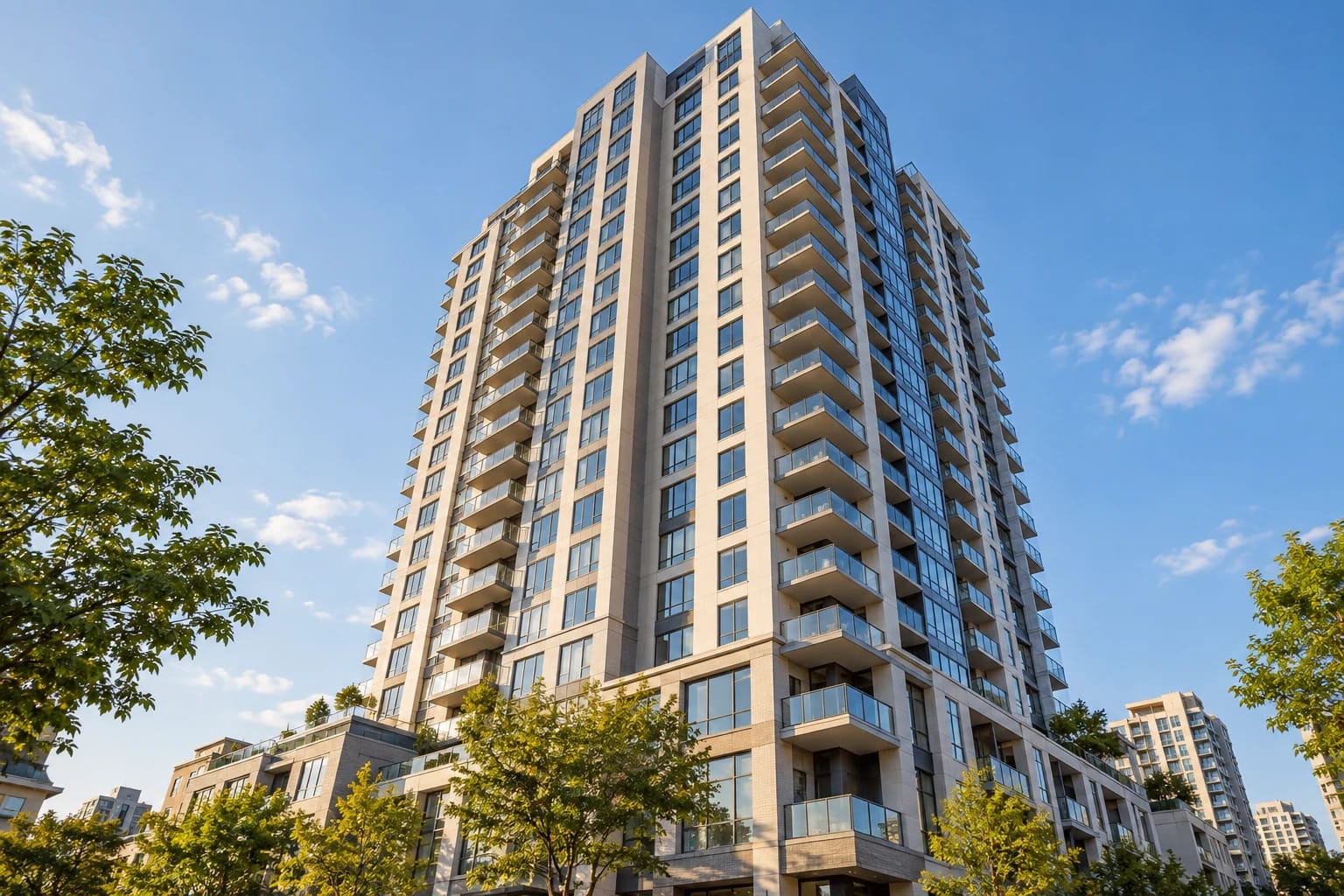 High-Rise Building Painting commercial exterior