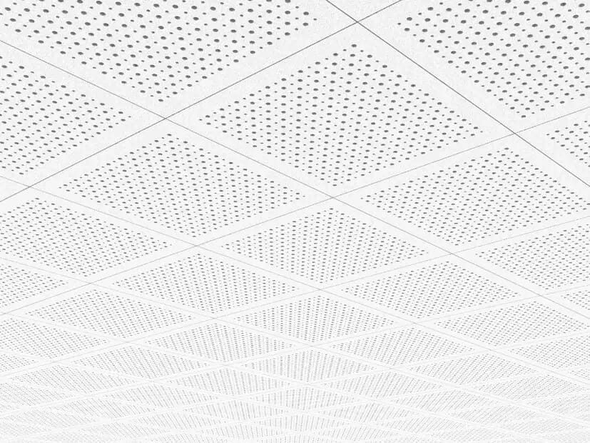Commercial ceiling with a clean painted finish