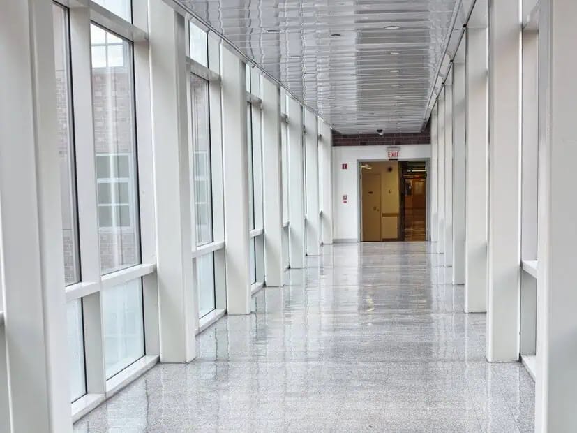 Bright finished corridor and circulation space
