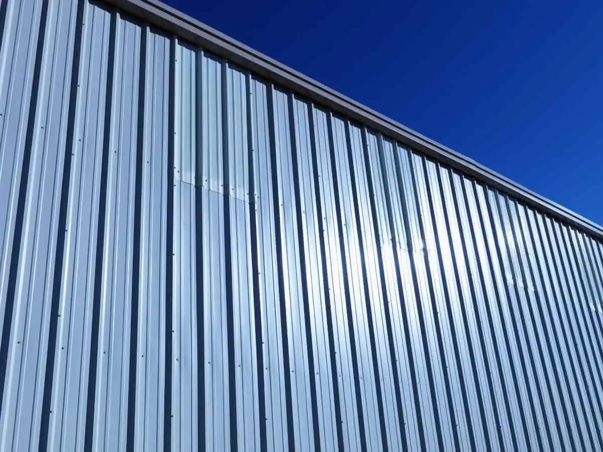 Coated metal roof or siding on a commercial building