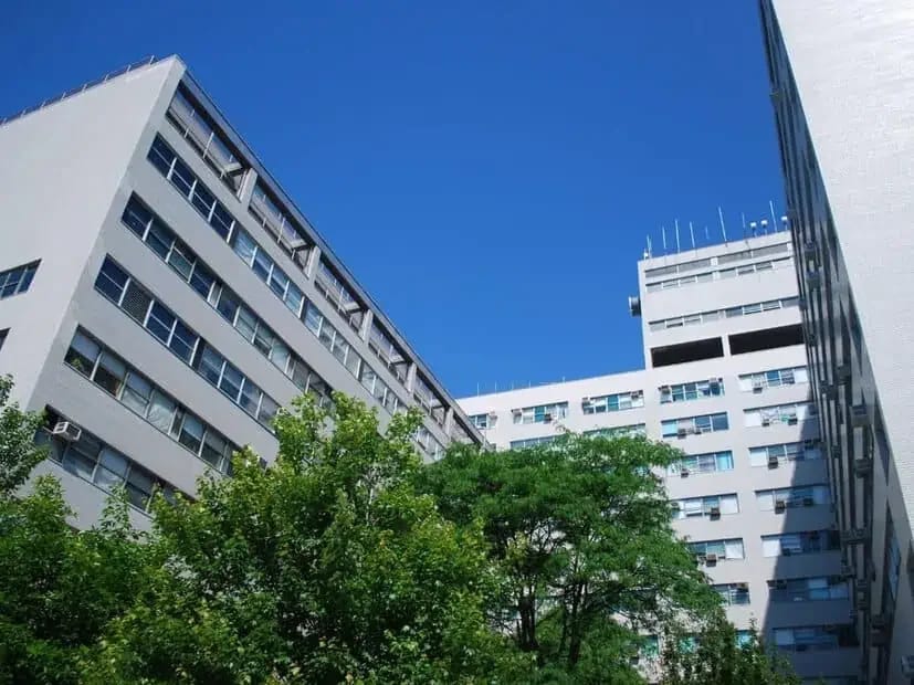 Multi-storey commercial property with finished exterior walls